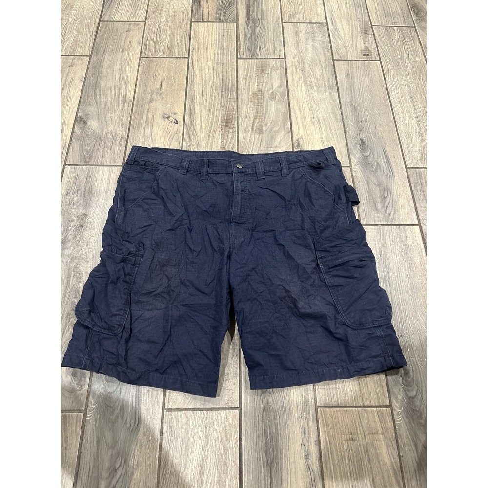 Carhartt Men's Size 44 Navy Blue Ripstop Cargo Shorts Workwear Outdoor Relaxed